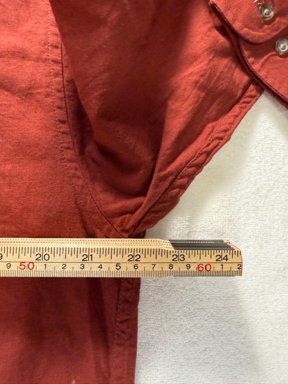 Viyella Red Button Down Shirt Men’s L Cotton Wool Blend Made in Canada Classic - Picture 4 of 6